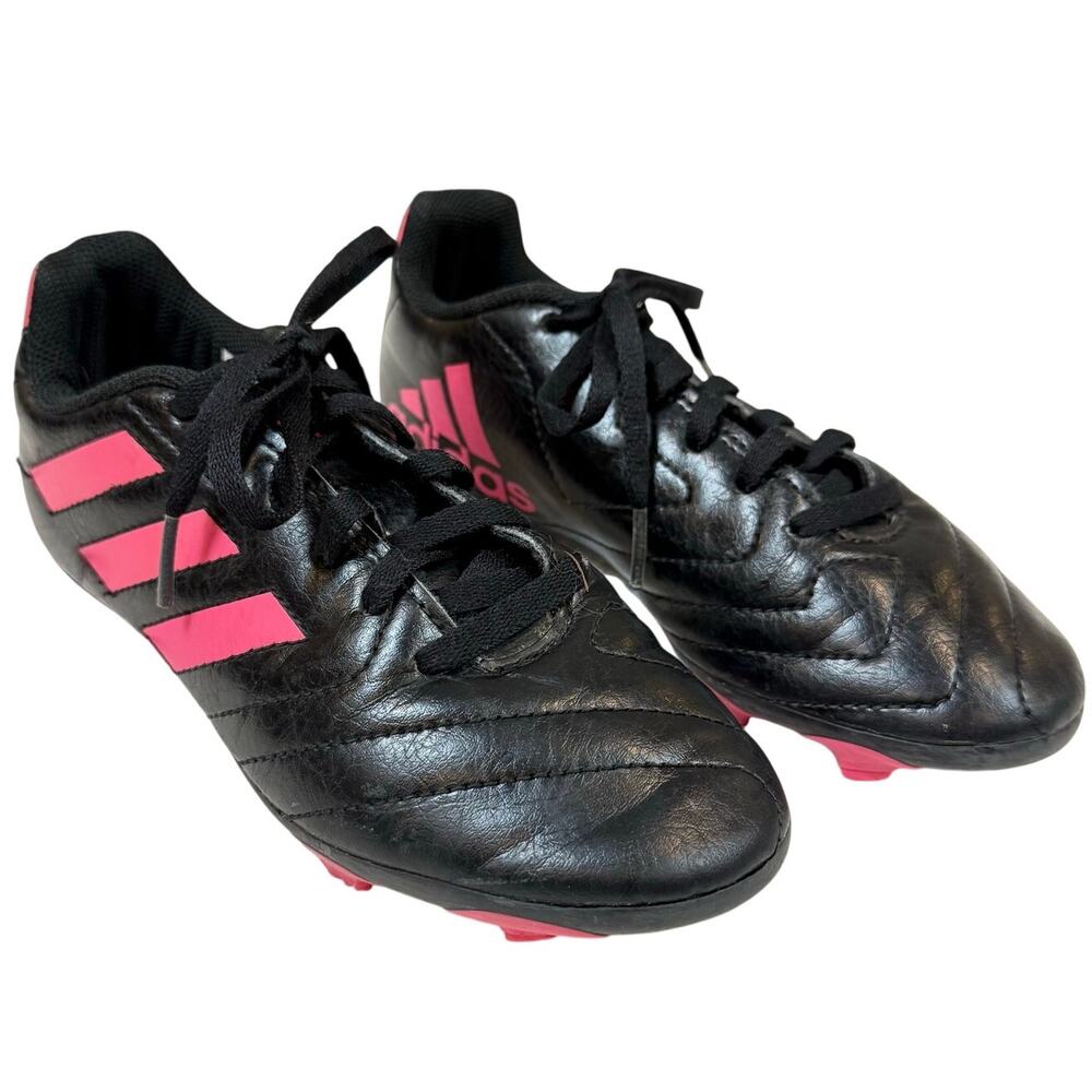 Adidas Black Pink Goletto VII Jr. FG Soccer Cleats Shoes Boys Girls Size 2.5